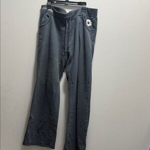 Life Is Good Dark Gray Sweatpants with Floral Accent